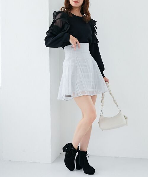 MAJESTIC LEGON（マジェスティックレゴン）の「サイドレースアップブーツ（ブーツ・レディース・ブラック/グレイッシュベージュ/チャコールグレー・LARGE/MEDIUM/SMALL/X-LARGE）」の17枚目の写真