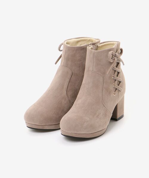 MAJESTIC LEGON（マジェスティックレゴン）の「サイドレースアップブーツ（ブーツ・レディース・ブラック/グレイッシュベージュ/チャコールグレー・LARGE/MEDIUM/SMALL/X-LARGE）」の10枚目の写真