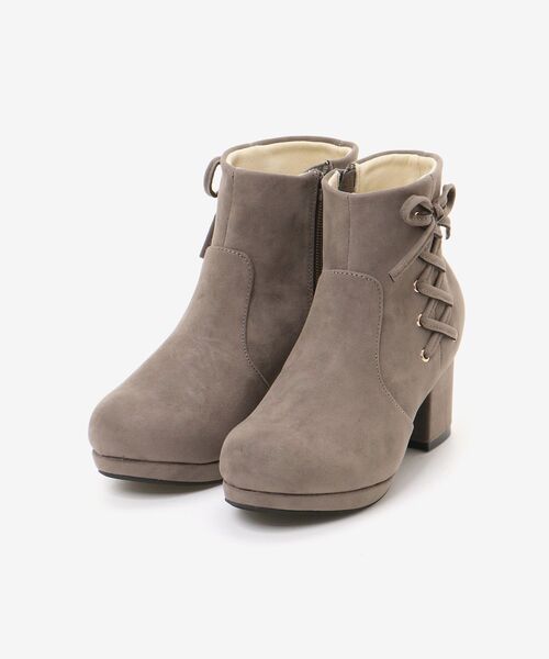 MAJESTIC LEGON（マジェスティックレゴン）の「サイドレースアップブーツ（ブーツ・レディース・ブラック/グレイッシュベージュ/チャコールグレー・LARGE/MEDIUM/SMALL/X-LARGE）」の9枚目の写真