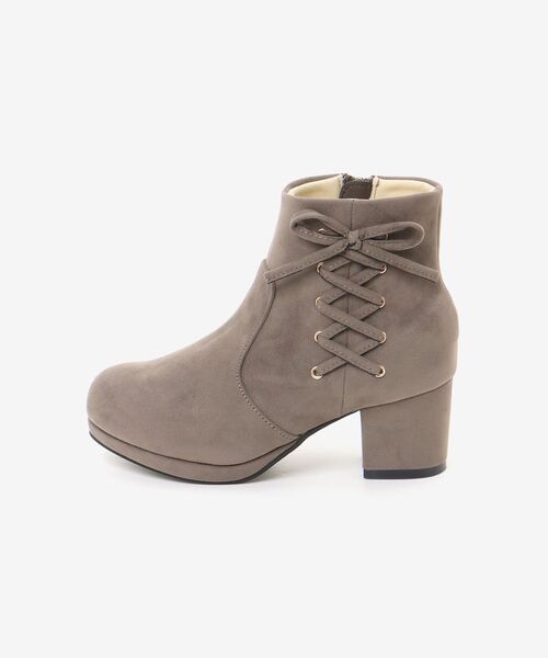 MAJESTIC LEGON（マジェスティックレゴン）の「サイドレースアップブーツ（ブーツ・レディース・ブラック/グレイッシュベージュ/チャコールグレー・LARGE/MEDIUM/SMALL/X-LARGE）」の7枚目の写真