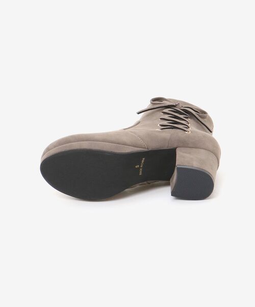 MAJESTIC LEGON（マジェスティックレゴン）の「サイドレースアップブーツ（ブーツ・レディース・ブラック/グレイッシュベージュ/チャコールグレー・LARGE/MEDIUM/SMALL/X-LARGE）」の4枚目の写真