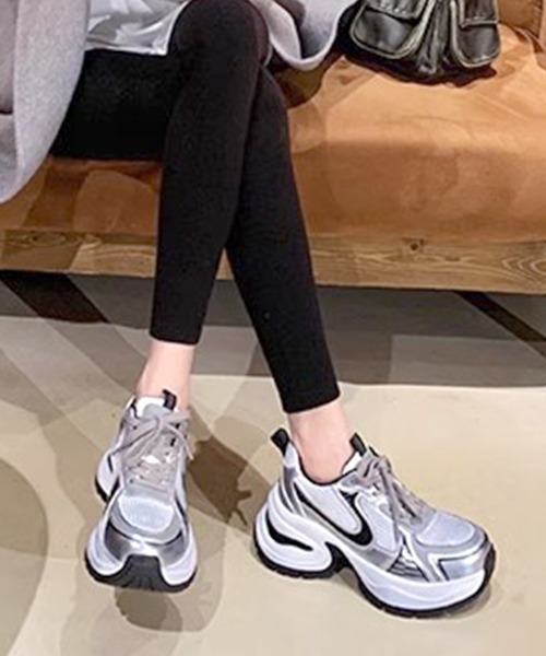 Futier land(フューティアランド)の「厚底スポーツスニーカー(スニーカー・レディース・シルバー・40/38/39/36/37)」の5枚目の写真