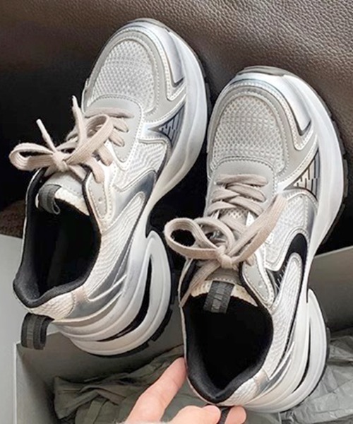 Futier land(フューティアランド)の「厚底スポーツスニーカー(スニーカー・レディース・シルバー・40/38/39/36/37)」の8枚目の写真