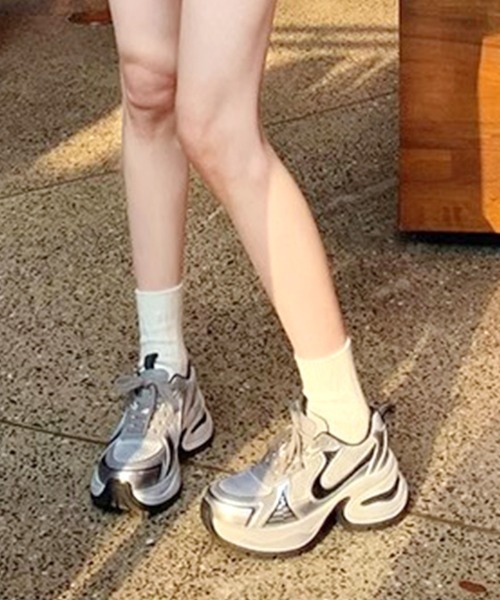 Futier land(フューティアランド)の「厚底スポーツスニーカー(スニーカー・レディース・シルバー・40/38/39/36/37)」の10枚目の写真