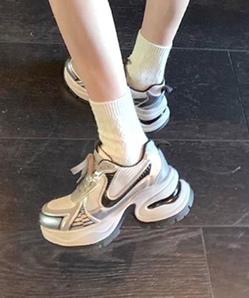 Futier land(フューティアランド)の「厚底スポーツスニーカー(スニーカー・レディース・シルバー・40/38/39/36/37)」の12枚目の写真