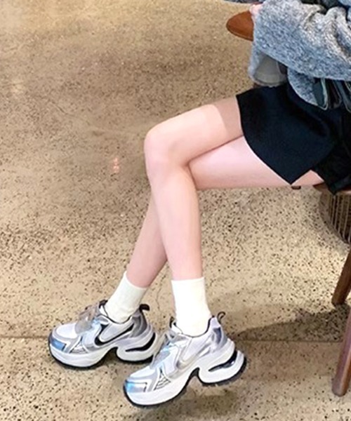 Futier land(フューティアランド)の「厚底スポーツスニーカー(スニーカー・レディース・シルバー・40/38/39/36/37)」の13枚目の写真