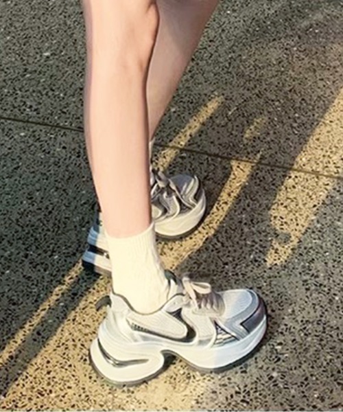 Futier land(フューティアランド)の「厚底スポーツスニーカー(スニーカー・レディース・シルバー・40/38/39/36/37)」の18枚目の写真