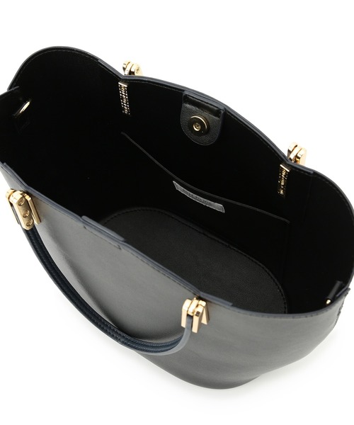 ROPE' PICNIC（ロペピクニック）の「軽量レクタンスカラップミドルトート＆ショルダーバッグ（トートバッグ・レディース・ブラック/キナリ・FREE）」の16枚目の写真