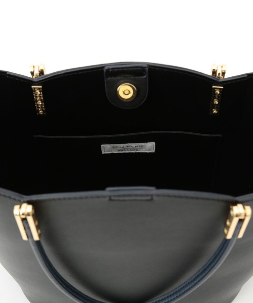 ROPE' PICNIC（ロペピクニック）の「軽量レクタンスカラップミドルトート＆ショルダーバッグ（トートバッグ・レディース・ブラック/キナリ・FREE）」の17枚目の写真