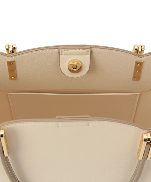 ROPE' PICNIC（ロペピクニック）の「軽量レクタンスカラップミドルトート＆ショルダーバッグ（トートバッグ・レディース・ブラック/キナリ・FREE）」の20枚目の写真