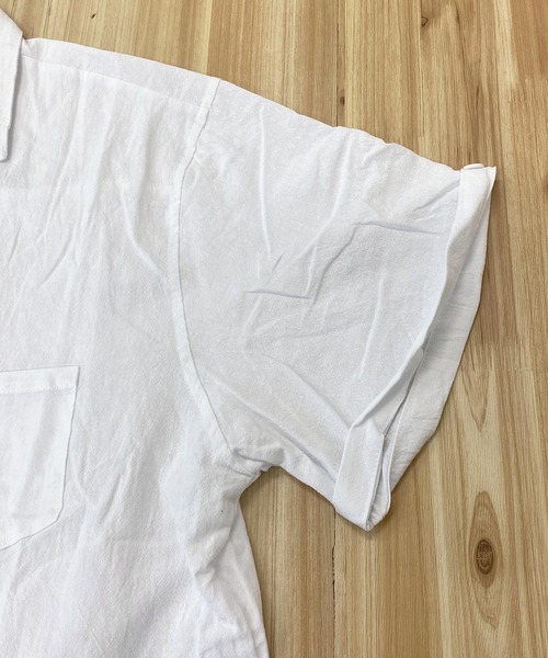 TopIsm（トップイズム）の「コットン無地　半袖オープンシャツとショーツのセットアップ（シャツ/ブラウス・メンズ・ベージュ/ホワイト/グレー/カーキ/ブラック・M/L）」の11枚目の写真