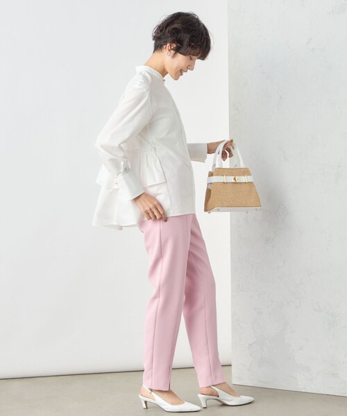 NOLLEY’S Sophi(ノーリーズソフィ)の「ペプラムシャツブラウス(シャツ/ブラウス・レディース・ネイビー/ホワイト/サックスブルー・38)」の22枚目の写真