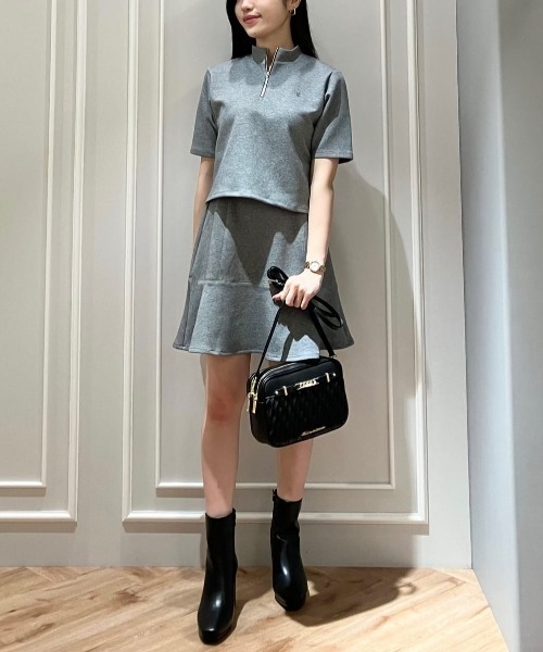 セール】◇ショート丈ダイバーセットアップ（ワンピース）｜JILL