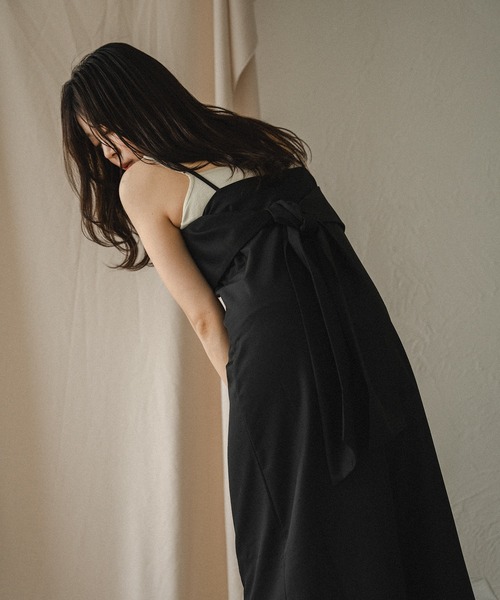 mideal（マイディール）の「sheer design cami onepiece / シアーデザインキャミワンピース（ワンピース・レディース・カーキ/ブラック・FREE）」の11枚目の写真