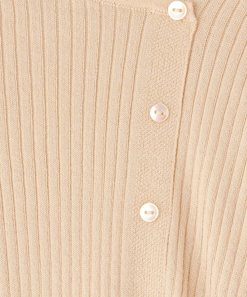 LOWRYS FARM（ローリーズファーム）の「アシメリブ５Ｓ 139013（ニット/セーター・レディース・アイボリー/ブラック/ピンク・FREE）」の4枚目の写真