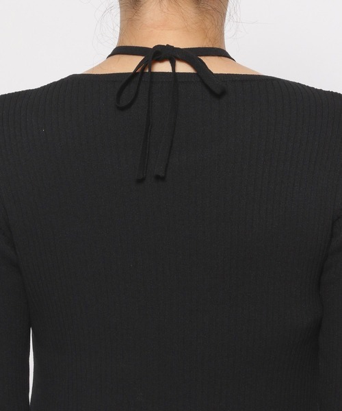 LOWRYS FARM（ローリーズファーム）の「アシメリブ５Ｓ 139013（ニット/セーター・レディース・アイボリー/ブラック/ピンク・FREE）」の20枚目の写真