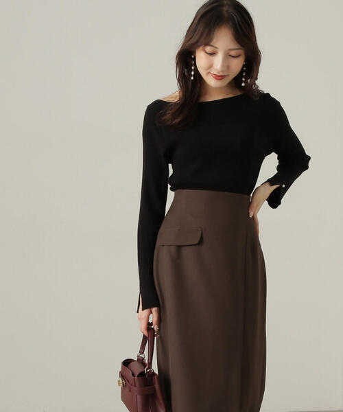 PROPORTION BODY DRESSING(プロポーションボディドレッシング)の「変形リブニット / 1214270905(ニット/セーター・レディース・ブラック/ベージュ/ボルドー・SMALL/MEDIUM)」の7枚目の写真