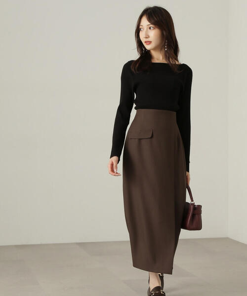 PROPORTION BODY DRESSING(プロポーションボディドレッシング)の「変形リブニット / 1214270905(ニット/セーター・レディース・ブラック/ベージュ/ボルドー・SMALL/MEDIUM)」の8枚目の写真