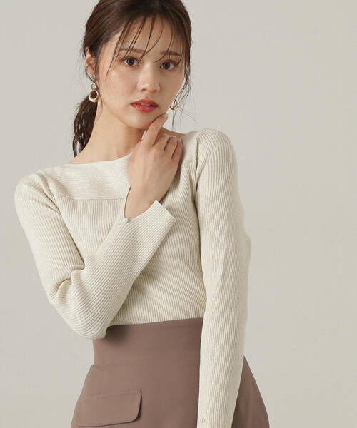 PROPORTION BODY DRESSING(プロポーションボディドレッシング)の「変形リブニット / 1214270905(ニット/セーター・レディース・ブラック/ベージュ/ボルドー・SMALL/MEDIUM)」の16枚目の写真