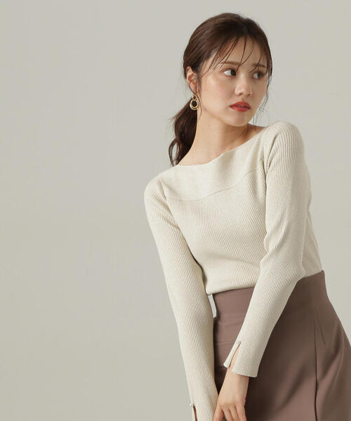 PROPORTION BODY DRESSING(プロポーションボディドレッシング)の「変形リブニット / 1214270905(ニット/セーター・レディース・ブラック/ベージュ/ボルドー・SMALL/MEDIUM)」の17枚目の写真