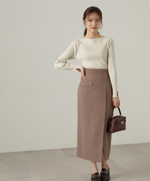 PROPORTION BODY DRESSING(プロポーションボディドレッシング)の「変形リブニット / 1214270905(ニット/セーター・レディース・ブラック/ベージュ/ボルドー・SMALL/MEDIUM)」の18枚目の写真