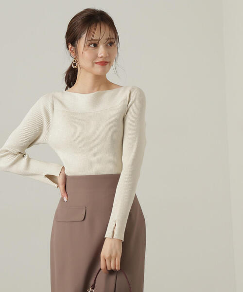 PROPORTION BODY DRESSING(プロポーションボディドレッシング)の「変形リブニット / 1214270905(ニット/セーター・レディース・ブラック/ベージュ/ボルドー・SMALL/MEDIUM)」の21枚目の写真