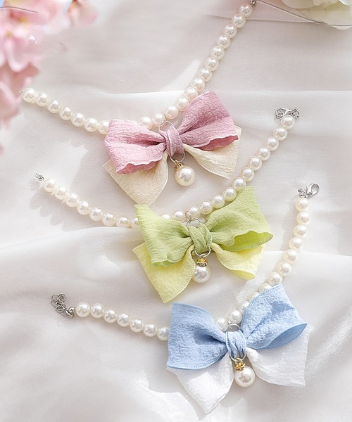 aimoha(アイモハ)の「ペットネックレス(リード/ハーネス/首輪・レディース・ライトグリーン/ピンク/ブルー・SMALL/MEDIUM)」の14枚目の写真