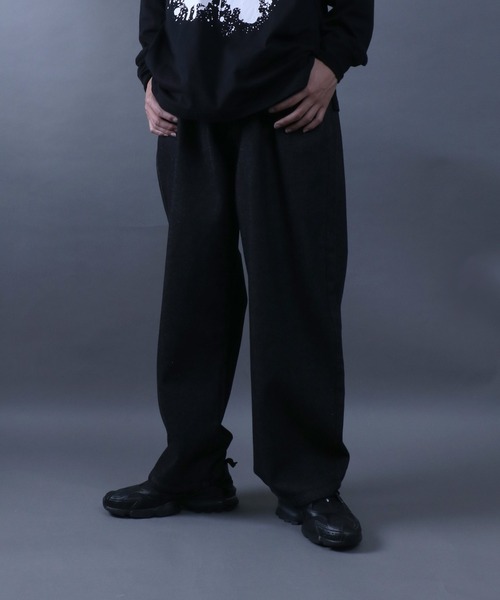 ANPAS（アンパス）の「Wide Tapered Denim Pants/ワイドテーパード デニムパンツ ワイド（デニムパンツ・メンズ・インディゴブルー/ケミカルウォッシュ/ブラック/グレー/ワンウォッシュ・M/L/LL）」の6枚目の写真