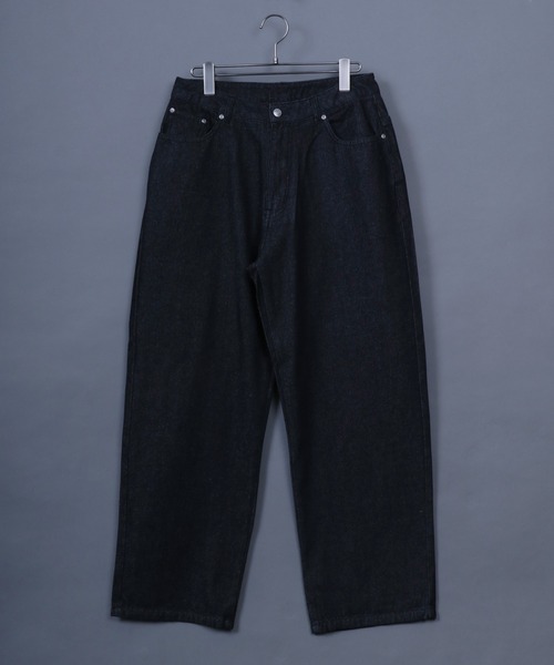 ANPAS（アンパス）の「Wide Tapered Denim Pants/ワイドテーパード デニムパンツ ワイド（デニムパンツ・メンズ・インディゴブルー/ケミカルウォッシュ/ブラック/グレー/ワンウォッシュ・M/L/LL）」の22枚目の写真