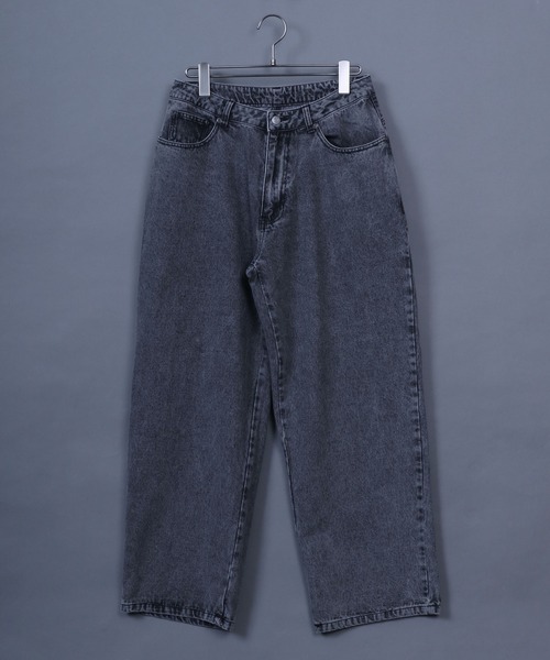 ANPAS（アンパス）の「Wide Tapered Denim Pants/ワイドテーパード デニムパンツ ワイド（デニムパンツ・メンズ・インディゴブルー/ケミカルウォッシュ/ブラック/グレー/ワンウォッシュ・M/L/LL）」の21枚目の写真