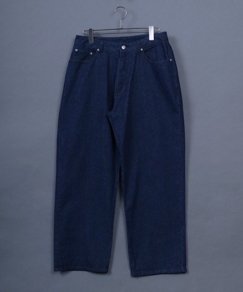 ANPAS（アンパス）の「Wide Tapered Denim Pants/ワイドテーパード デニムパンツ ワイド（デニムパンツ・メンズ・インディゴブルー/ケミカルウォッシュ/ブラック/グレー/ワンウォッシュ・M/L/LL）」の19枚目の写真