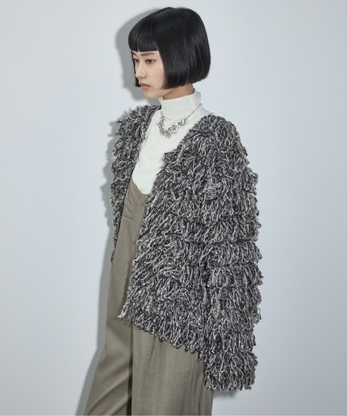 THE YOn(ザヨン)の「2wayループシャギーニットカーディガン(カーディガン/ボレロ・レディース・アイボリー/ミックスグレー/オリーブ・FREE)」の19枚目の写真