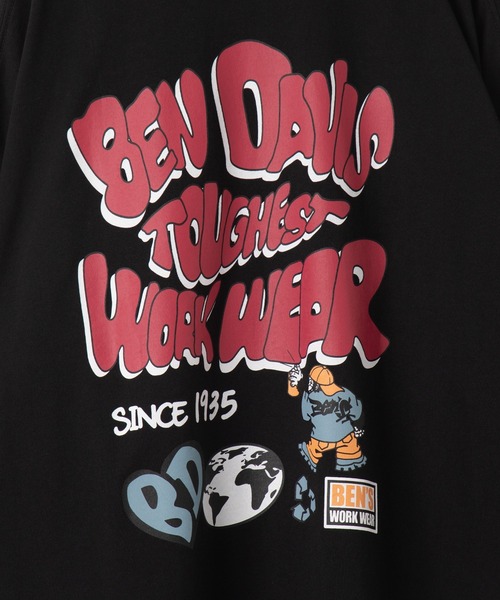 BEN DAVIS（ベンデイビス）の「∴WEGO/別注ベンデイビスプランプロゴT（Tシャツ/カットソー・メンズ・ホワイト/スミクロ/ライトグレー/ブラック・LARGE/MEDIUM/SMALL）」の5枚目の写真