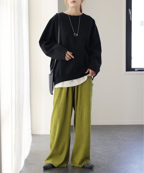 HUG.U(ハグユー)の「大人のスウェット(パーカー・レディース・ダークグレー/ダークグリーン/ブラック/アイボリー・FREE)」の20枚目の写真