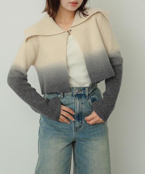 セール】グラデーションクロップドセーター（ニット/セーター）｜SENSE