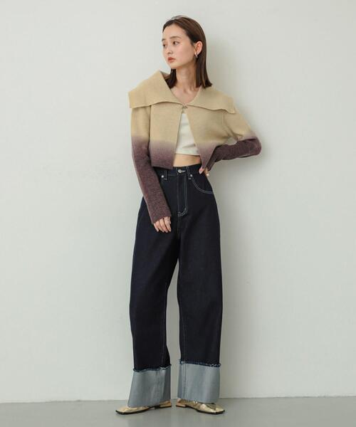 セール】グラデーションクロップドセーター（ニット/セーター）｜SENSE