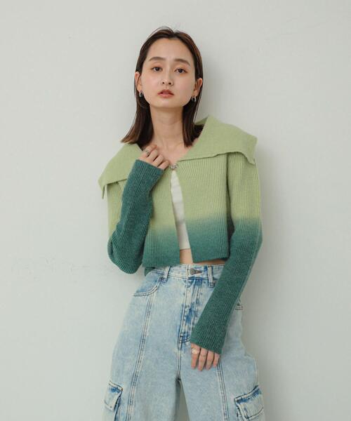 セール】グラデーションクロップドセーター（ニット/セーター）｜SENSE