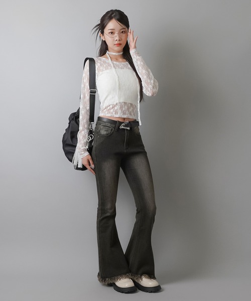 SPINNS（スピンズ）の「シャーリングナイロンショルダーバッグ バレエコア（ショルダーバッグ・レディース・レッド/ブラック・ONESIZE）」の9枚目の写真