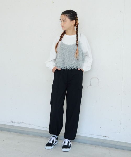 GLOBAL WORK(グローバルワーク)の「フェザーニットビスチェ/137681(ニット/セーター・キッズ・グレー/アイボリー・LARGE/MEDIUM/SMALL)」の18枚目の写真
