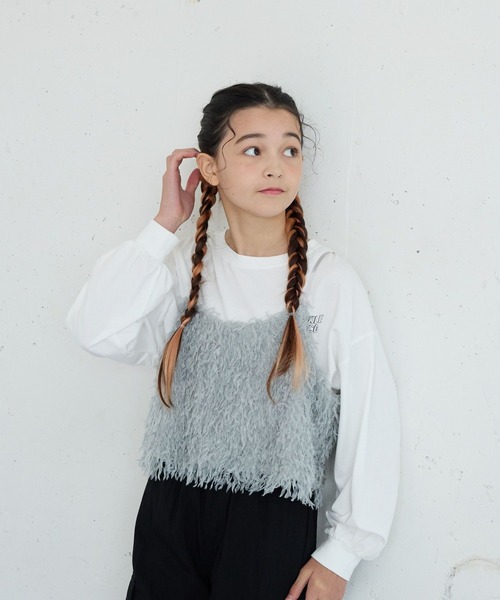 GLOBAL WORK(グローバルワーク)の「フェザーニットビスチェ/137681(ニット/セーター・キッズ・グレー/アイボリー・LARGE/MEDIUM/SMALL)」の22枚目の写真
