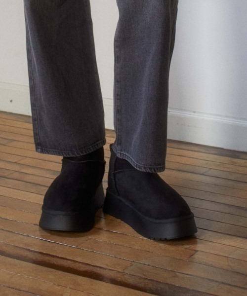 archives（アルシーヴ）の「ムートンブーツ（ブーツ・レディース・ベージュ/ブラック・MEDIUM/LARGE）」の10枚目の写真