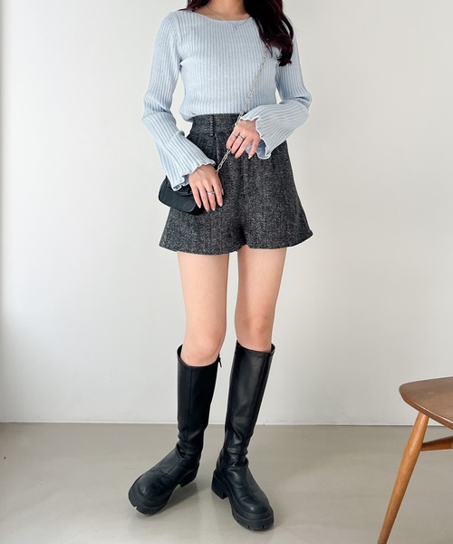 Heather（ヘザー）の「ハイウエストヘリンボーンショートパンツ　201652（その他パンツ・レディース・ブラウン/ベージュ/ブラック・S/M）」の20枚目の写真