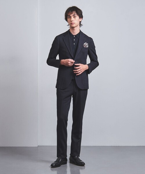 UNITED ARROWS（ユナイテッドアローズ）の「ウール ハイゲージ ニット ポロシャツ -ウォッシャブル-（ポロシャツ・メンズ・オフホワイト/ネイビー/モカ・M/S/L/XL）」の20枚目の写真