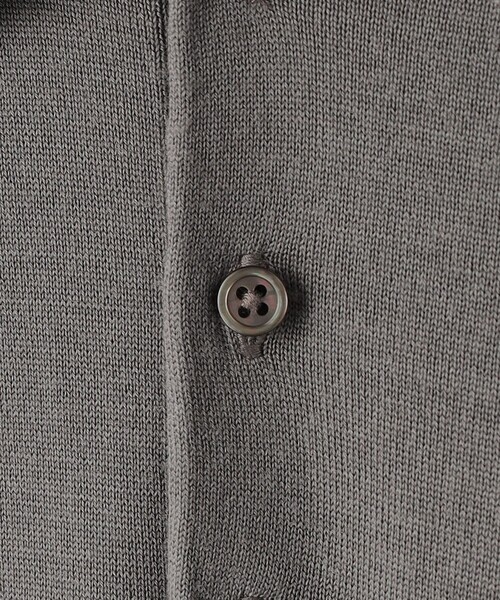 UNITED ARROWS（ユナイテッドアローズ）の「ウール ハイゲージ ニット ポロシャツ -ウォッシャブル-（ポロシャツ・メンズ・オフホワイト/ネイビー/モカ・M/S/L/XL）」の11枚目の写真
