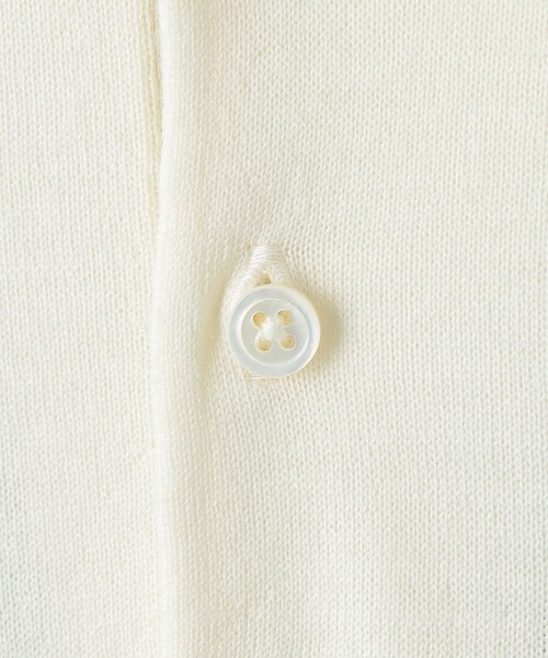 UNITED ARROWS（ユナイテッドアローズ）の「ウール ハイゲージ ニット ポロシャツ -ウォッシャブル-（ポロシャツ・メンズ・オフホワイト/ネイビー/モカ・M/S/L/XL）」の15枚目の写真