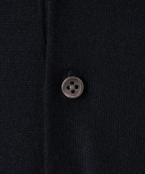 UNITED ARROWS（ユナイテッドアローズ）の「ウール ハイゲージ ニット ポロシャツ -ウォッシャブル-（ポロシャツ・メンズ・オフホワイト/ネイビー/モカ・M/S/L/XL）」の19枚目の写真