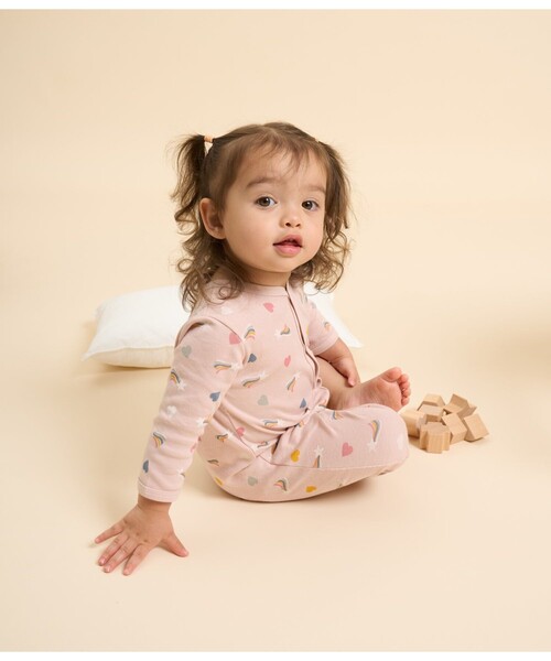 PETIT BATEAU(プチバトー)の「足なしロンパース(ロンパース・キッズ・ホワイト系その他/ピンク系その他/ホワイト×ブルー・6MONTH/3MONTH/12MONTH)」の4枚目の写真