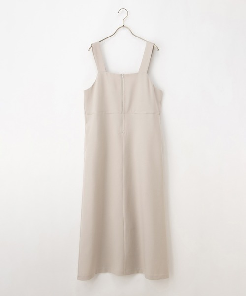 Honeys（ハニーズ）の「ジップ使いジャンスカ（ジャンパースカート・レディース・チャコール/ブラック/グレイッシュベージュ・S/M/L/LL）」の16枚目の写真