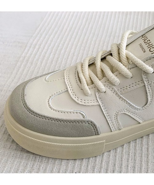 Miniministore（ミニミニストア）の「厚底スニーカー レースアップローカット靴（スニーカー・レディース・ネイビー/グレー・22.5cm/23.0cm/23.5cm/24.0cm/24.5cm）」の20枚目の写真