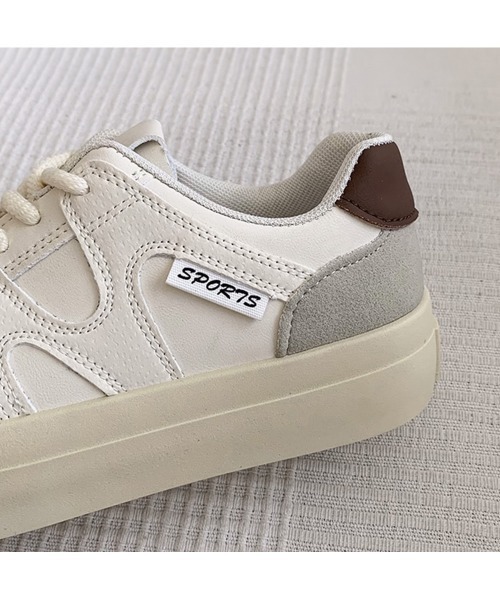 Miniministore（ミニミニストア）の「厚底スニーカー レースアップローカット靴（スニーカー・レディース・ネイビー/グレー・22.5cm/23.0cm/23.5cm/24.0cm/24.5cm）」の21枚目の写真